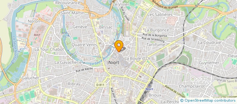 localisation de l'entreprise MONSIEUR MATHIEU BERNIER  NIORT