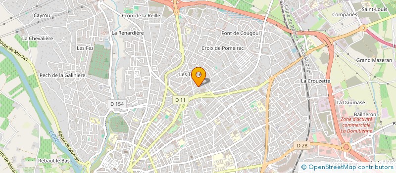 localisation de l'entreprise MONSIEUR MATHIEU BERTRAND  BEZIERS