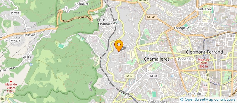 localisation de l'entreprise MONSIEUR MATHIEU BERTRAND  CHAMALIERES