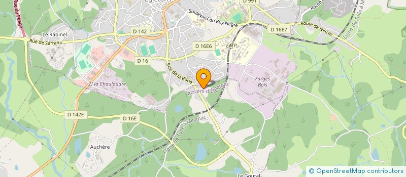 localisation de l'entreprise MONSIEUR MATHIEU BIGOURIE  ROSIERS-D'EGLETONS