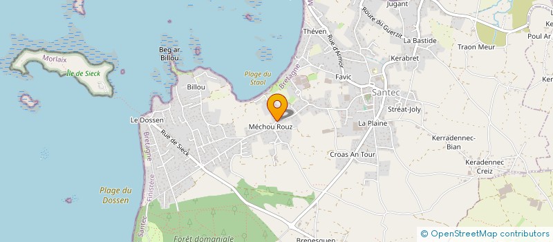 localisation de l'entreprise MONSIEUR MATHIEU BODILIS à SANTEC