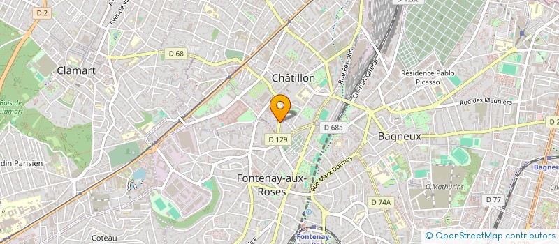 localisation de l'entreprise MONSIEUR MATHIEU BODIN  CHATILLON