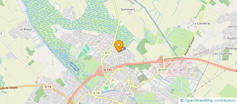 localisation de l'entreprise MONSIEUR MATHIEU BONNIN  SAUJON