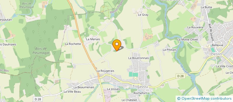 localisation de l'entreprise MONSIEUR MATHIEU BOUREL à PLESLIN TRIGAVOU