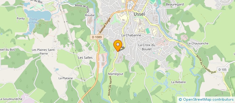 localisation de l'entreprise MONSIEUR MATHIEU BOUTAL à USSEL