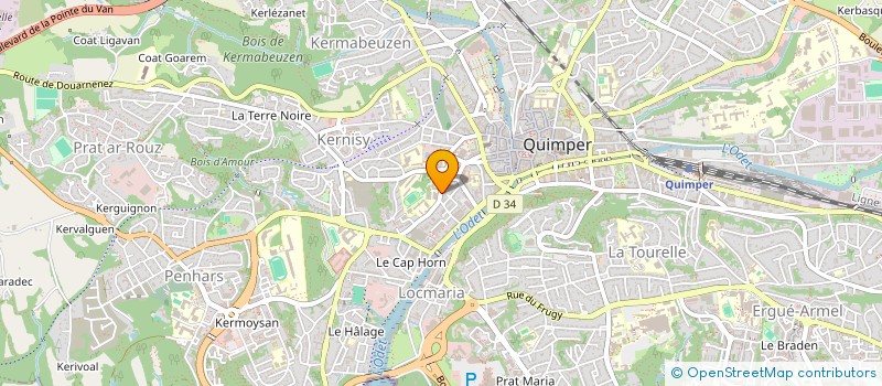 localisation de l'entreprise MONSIEUR MATHIEU BOUTIGNY  QUIMPER