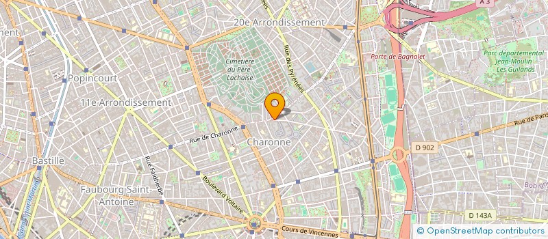 localisation de l'entreprise MONSIEUR MATHIEU BOYER  PARIS 20