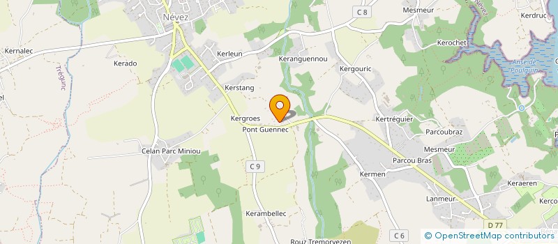 localisation de l'entreprise MONSIEUR MATHIEU BRIANT  ERGUE-GABERIC