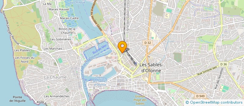 localisation de l'entreprise MONSIEUR MATHIEU BRICARD  LES SABLES D'OLONNE