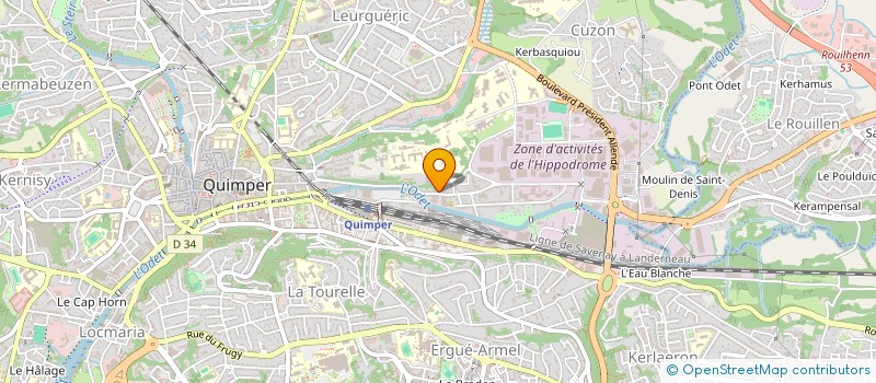 localisation de l'entreprise MONSIEUR MATHIEU BROUILLARD  QUIMPER