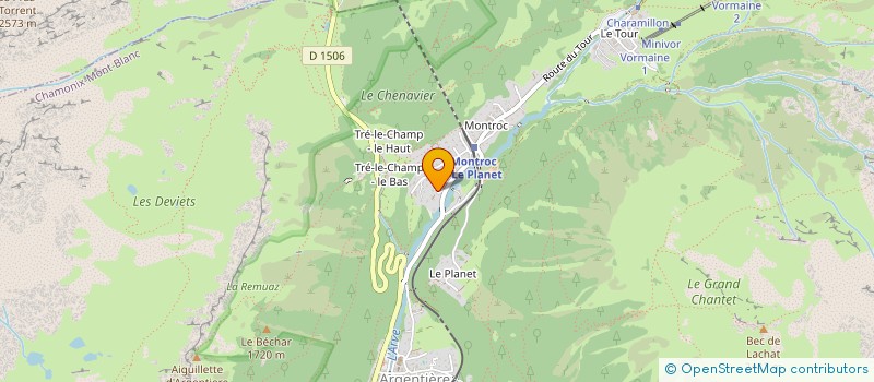 localisation de l'entreprise MONSIEUR MATHIEU BURNET  CHAMONIX-MONT-BLANC