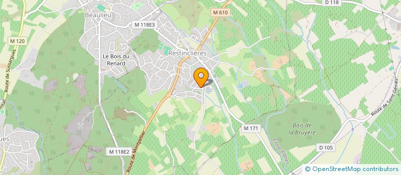 localisation de l'entreprise MONSIEUR MATHIEU CAILLOT  RESTINCLIERES