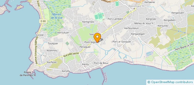 localisation de l'entreprise MONSIEUR MATHIEU CALMY  PENMARCH