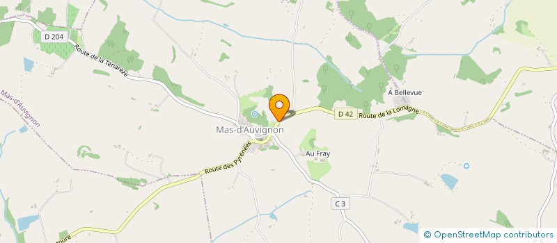 localisation de l'entreprise MONSIEUR MATHIEU CAMARAZO  MAS D'AUVIGNON