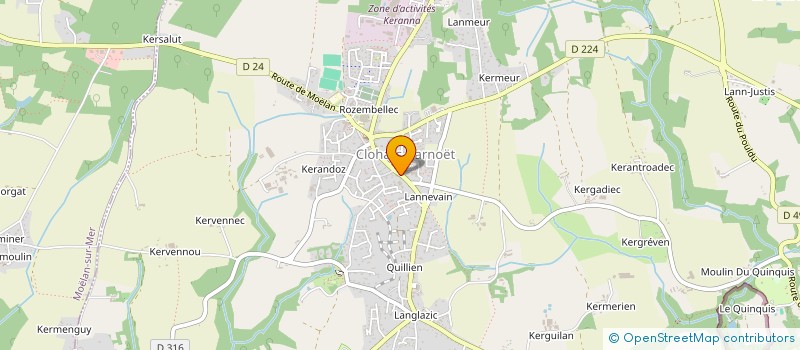 localisation de l'entreprise MONSIEUR MATHIEU CANIVET  CLOHARS-CARNOET