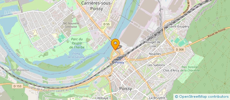 localisation de l'entreprise MONSIEUR MATHIEU CARAYON  POISSY