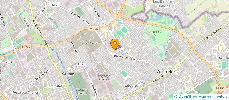 localisation de l'entreprise MONSIEUR MATHIEU CATTEAU  WATTRELOS