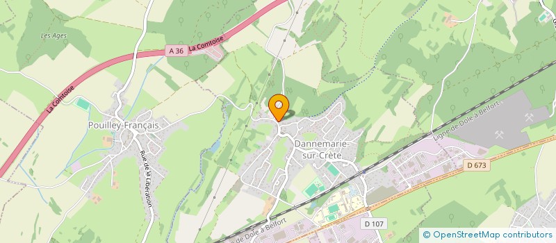 localisation de l'entreprise MONSIEUR MATHIEU CESARACCIO  DANNEMARIE-SUR-CRETE