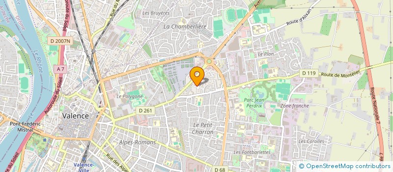 localisation de l'entreprise MONSIEUR MATHIEU CHARRET à VALENCE