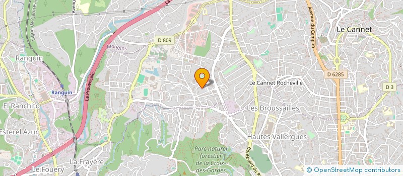 localisation de l'entreprise MONSIEUR MATHIEU CHASTAN à LE CANNET