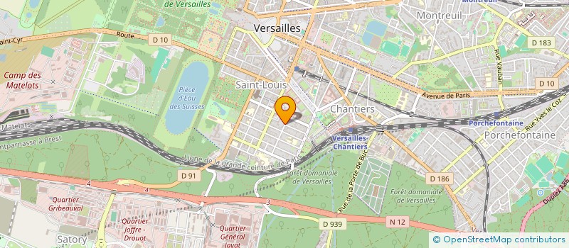 localisation de l'entreprise MONSIEUR MATHIEU CHAUVEL à VERSAILLES