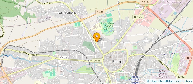 localisation de l'entreprise MONSIEUR MATHIEU CHOLLET  RIOM