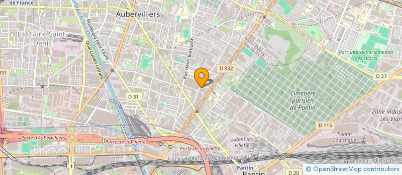 localisation de l'entreprise MONSIEUR MATHIEU CHOPLIN  AUBERVILLIERS