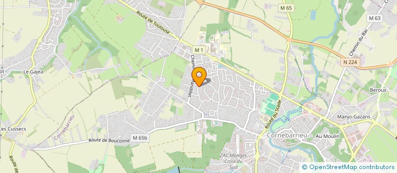 localisation de l'entreprise MONSIEUR MATHIEU CICERI  CORNEBARRIEU