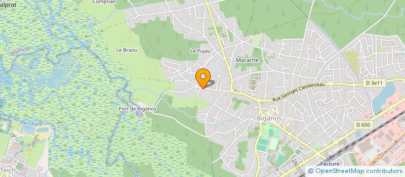 localisation de l'entreprise MONSIEUR MATHIEU CLEMENCEY  BIGANOS