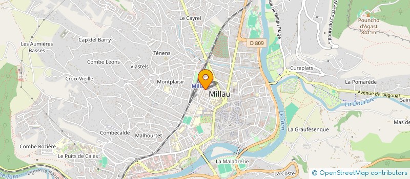 localisation de l'entreprise MONSIEUR MATHIEU COLLET à MILLAU