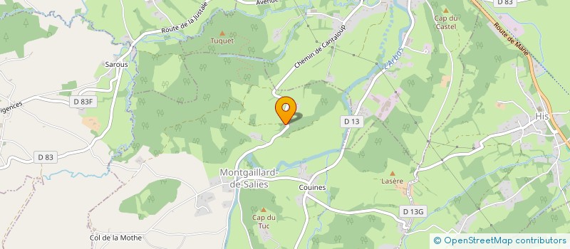 localisation de l'entreprise MONSIEUR MATHIEU CORBI  MONTGAILLARD-DE-SALIES