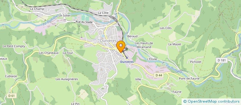 localisation de l'entreprise MONSIEUR MATHIEU COUPIER à DUNIERES