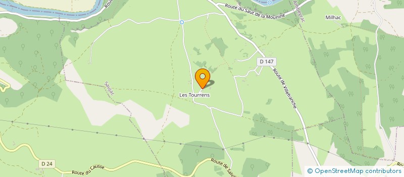 localisation de l'entreprise MONSIEUR MATHIEU COURNEDE  SAUJAC