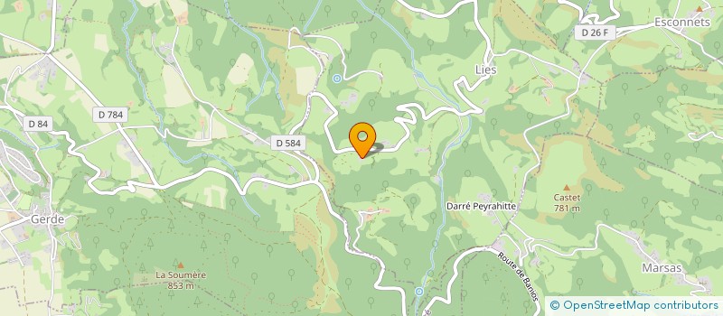 localisation de l'entreprise MONSIEUR MATHIEU COURREGES  LIES