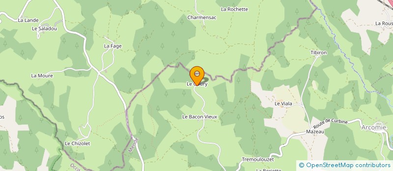 localisation de l'entreprise MONSIEUR MATHIEU DALLE  LA FAGE-ST-JULIEN