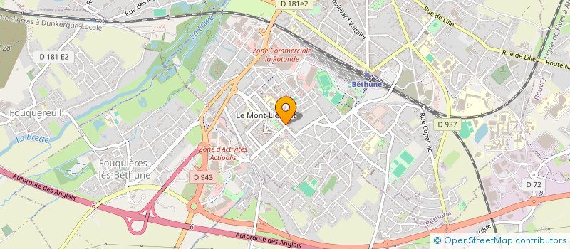 localisation de l'entreprise MONSIEUR MATHIEU DELAVAL à BETHUNE