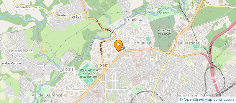 localisation de l'entreprise MONSIEUR MATHIEU DELCOURT à LIMOGES