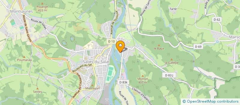 localisation de l'entreprise MONSIEUR MATHIEU DENJEAN  SALIES-DU-SALAT