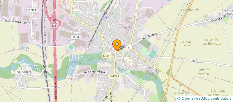 localisation de l'entreprise MONSIEUR MATHIEU DESJARDINS à ROYE