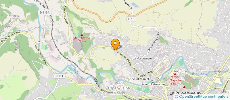 localisation de l'entreprise MONSIEUR MATHIEU DESVIGNES  ESPALY-SAINT-MARCEL