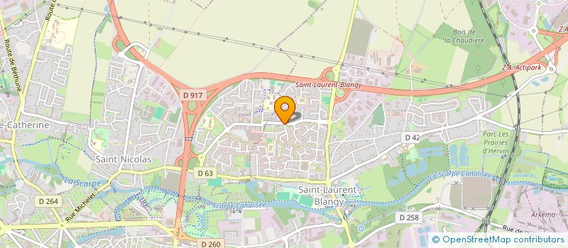 localisation de l'entreprise MONSIEUR MATHIEU DEVIS  SAINT-LAURENT-BLANGY