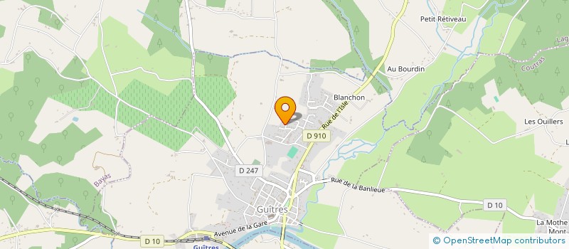 localisation de l'entreprise MONSIEUR MATHIEU DUBOIS  GUITRES