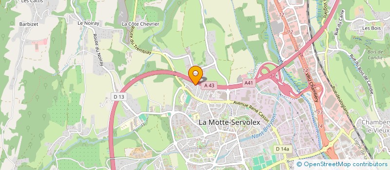 localisation de l'entreprise MONSIEUR MATHIEU DUBONNET  LA MOTTE-SERVOLEX