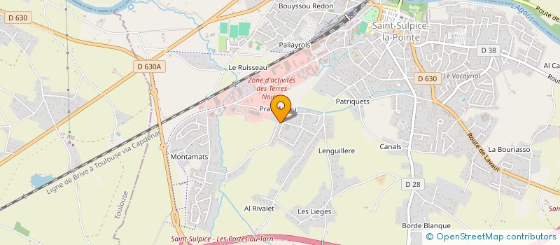 localisation de l'entreprise MONSIEUR MATHIEU DURANTE  SAINT-SULPICE-LA-POINTE