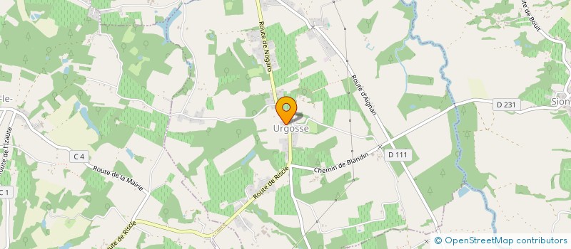 localisation de l'entreprise MONSIEUR MATHIEU ESNAULT  ARBLADE-LE-HAUT