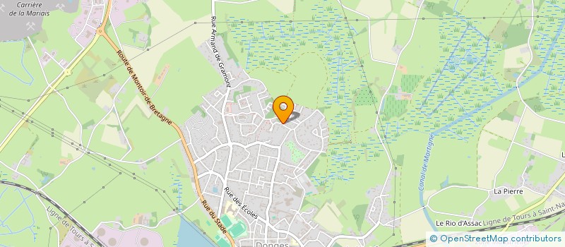 localisation de l'entreprise MONSIEUR MATHIEU EVAIN  DONGES