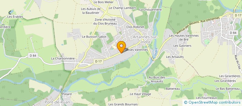 localisation de l'entreprise MONSIEUR MATHIEU FORTEAU  ARTANNES-SUR-INDRE