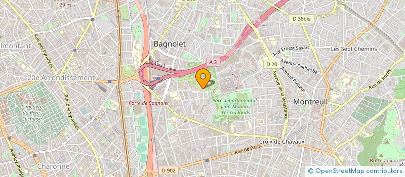 localisation de l'entreprise MONSIEUR MATHIEU FROISSART  BAGNOLET