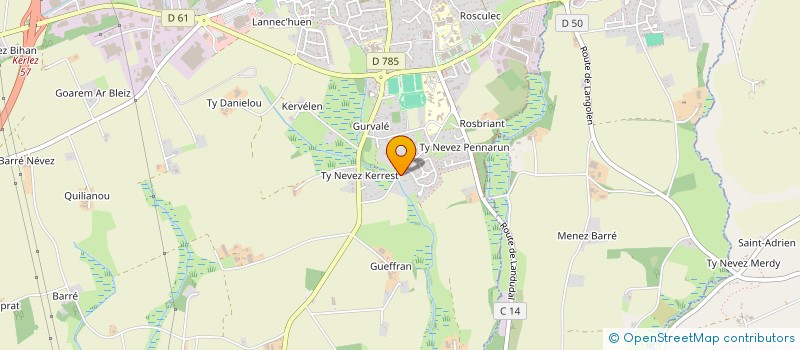 localisation de l'entreprise MONSIEUR MATHIEU FROMENTOUX  BRIEC