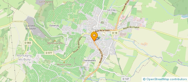 localisation de l'entreprise MONSIEUR MATHIEU GAINCHE  BUXY